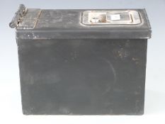 An ammunition or handgun box suitable for a vehicle with two keys,
