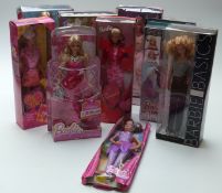 Nine Barbie dolls including Jam n Glam, Black Label Barbie Basics etc,