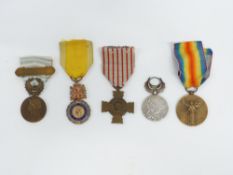 French Army commemorative and military service relating to WWI and post war service including