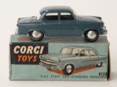 Corgi Toys diecast model RAF Staff Car Standard Vanguard with blue body and military decals 352,