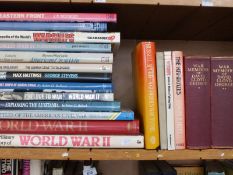 Approximately 20 books relating mainly to WWII,