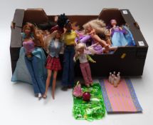 Approximately forty Barbie friend dolls including Shelly, Skipper, Ken,
