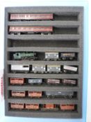 Twenty Graham Farish and similar N gauge locomotives, coaches and wagons,