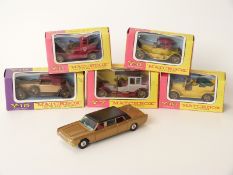 Five Matchbox Models of Yesteryear diecast model cars all in original boxes together with a Corgi
