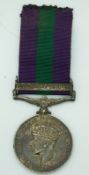 General Service Medal with Palestine 1945/48 clasp named to 14687916 Gunner F.J.