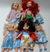 Disney Sleeping Beauty bisque doll and nine other larger Disney character dolls