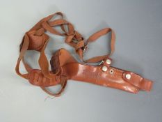 Bianchi X15 brown leather shoulder gun / pistol holster