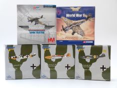 Four 1:72 scale diecast model aeroplanes Corgi The Aviation Archive World War II Europe & Africa