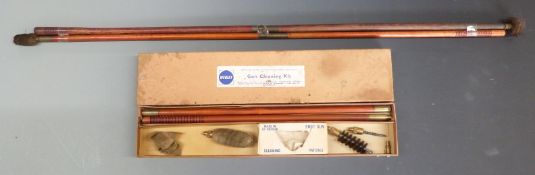 Webley 12 bore gun cleaning kit in original box together with two additional cleaning rods