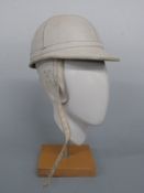 The Corker vintage motorcycle helmet in white made by J Compton Sons & Webb Ltd London