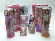 Ten Barbie Fashion Fever dolls and outfits,