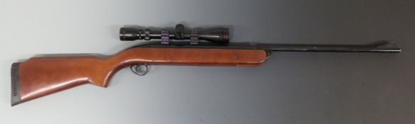 BSA Mercury .22 air rifle with Simmons 3-9x40 scope and mounts, NVSN.