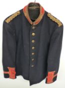 Royal Artillery framed picture of a soldier, framed crewel work Royal Artillery badge,