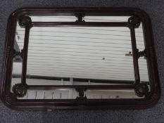 Mirror with shell carved frame