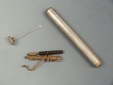 Double ended gun oil bottle and cleaning kit