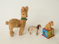 Three model animals comprising Rex The Reckoning Dog,