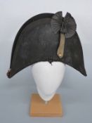 British Army 25th Regiment of Foot (King's Own Borderers) bicorn hat,