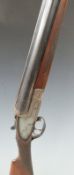 Silver Sable 12 bore side by side ejector shotgun with named and engraved sidelock,