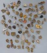 A collection of military collar and other badges