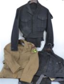 Two Royal Navy battle dress jackets,