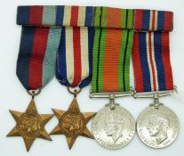 WWII group of four medals comprising 1939-1945 Star, France and Germany Star,