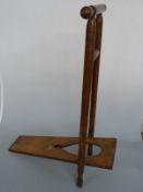 Victorian oak collapsible campaign boot jack,