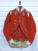British Army Yeomanry Cavalry coatee and vest, c1794-1801,