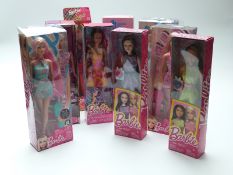 Nine Barbie dolls including Winter Dazzle 1997 Special Edition, Glam Hair etc,