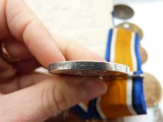 WWI medal pair and ephemera comprising War Medal and Victory Medal named to 304576 2 Cpl D.