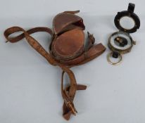 WWI military marching compass by T Cooke & Sons Ltd and dated 1916 in original, similarly dated,