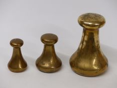 Run of three Avery bell weights 7lb,