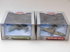 Two Air Signature World War II series 1:48 scale diecast model aeroplanes Messerschmitt BF109 99078
