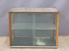 Haberdashery or shop fitting small counter top display cabinet with sliding doors 50 x 30 x H40cm