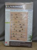 A new pine display cabinet 111 x 68cm in original box,