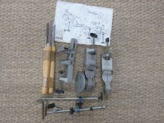 A wood turning kit with assembly instructions