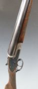 Silver Sable 12 bore side by side shotgun with named and engraved sidelock,