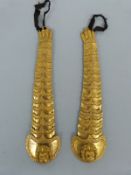 Victorian Heavy Cavalry chin boss/strap with lion's head and claw feet, leather backed,