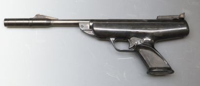 BSA Scorpion .22 target air pistol with shaped chequered grips, serial number RB50076.
