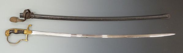German Army officer's sword c1940 with crossed swords to langet,