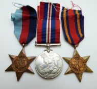 WWII medals awarded to 90420 G R Howells, Ashfield House, Swansea, comprising 1939-45 Star,