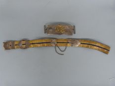 Victorian c1865 16th Lancers full dress cross belt and pouch,