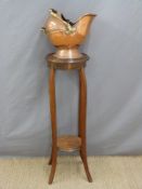 Jardiniere stand and coal bucket