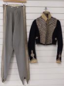 British Army cavalry officer's jacket in blue cloth with buff facings and red silk lining,