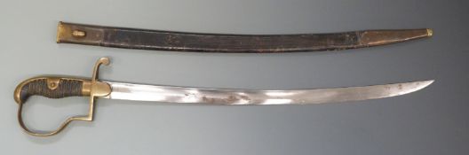 Circa 1880 German sword with dove head pommel combined with stirrup hilt and shield shaped langet,