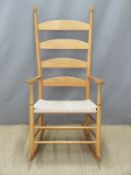 Beech or similar country style rocking chair