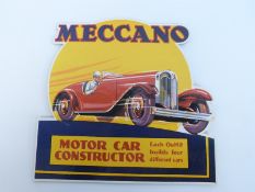 Meccano Motor Car Constructor advertising/ shop display promotional stand, 24x24.5cm.