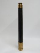 SBR single draw telescope, maximum length 76cm 19thC,