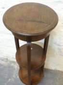 An inlaid three tier cake stand,