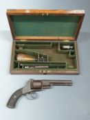 Webley Bentley six-shot double action revolver with chequered grips,