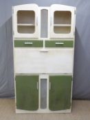 Retro 1950's kitchen larder unit with fold down work surface W120 x D45 x H185cm